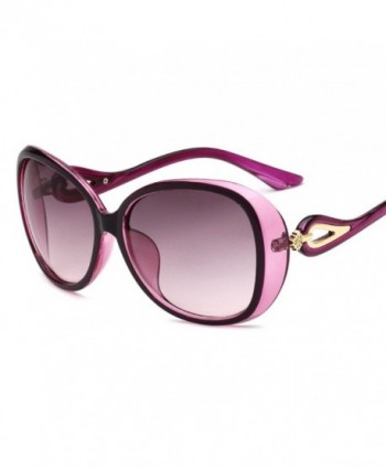 Qingsun Stylish Over sized Sunglasses Purple