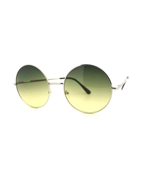 Womens Oversized Circle Sunglasses Silver