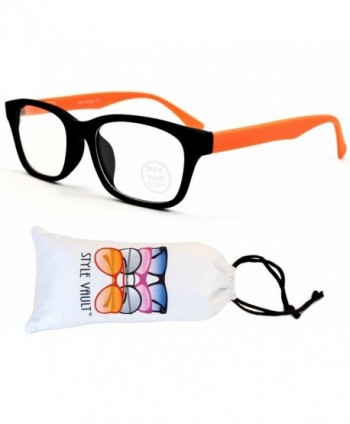 Style Vault Wayfarer Eyeglasses Orange Clear