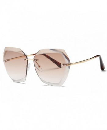 AEVOGUE Sunglasses Oversized Rimless Diamond