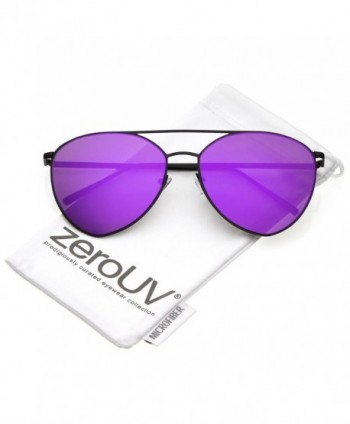 zeroUV Oversize Crossbar Mirrored Sunglasses