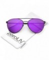 zeroUV Oversize Crossbar Mirrored Sunglasses