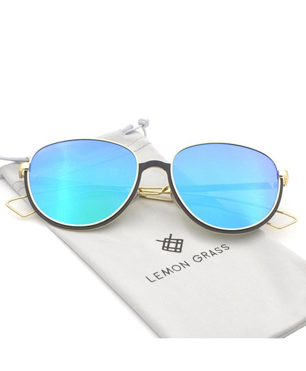 Womens Fashion Oversize Mirrored Sunglasses