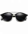 YORFORMALS Semi Rimless Round Polarized Sunglasses