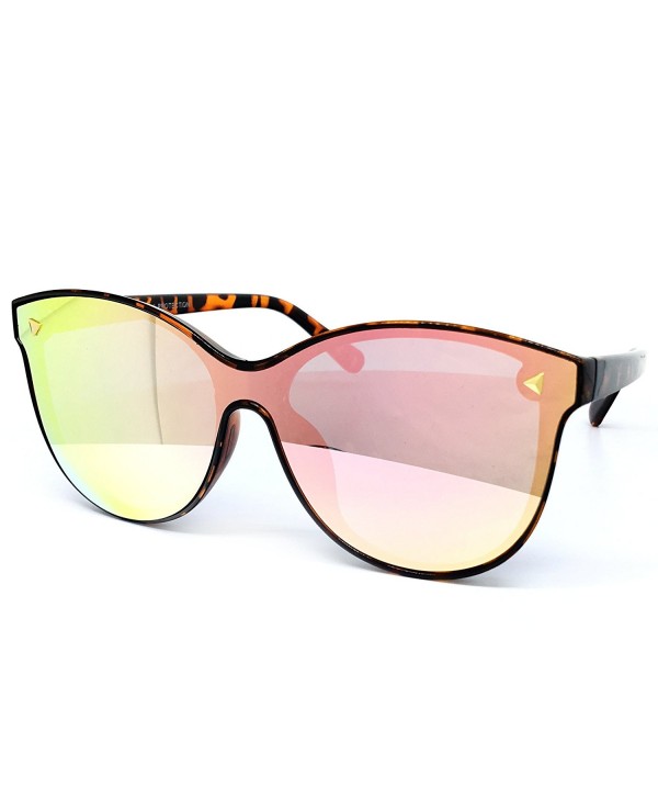 O2 Oversize Wraparound Semi Rimless Sunglasses