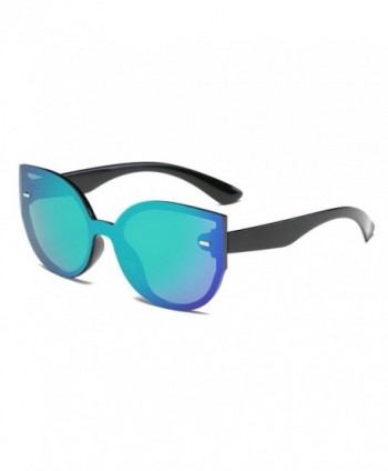 Amomoma Rimless Sunglasses Oversized Mirrored