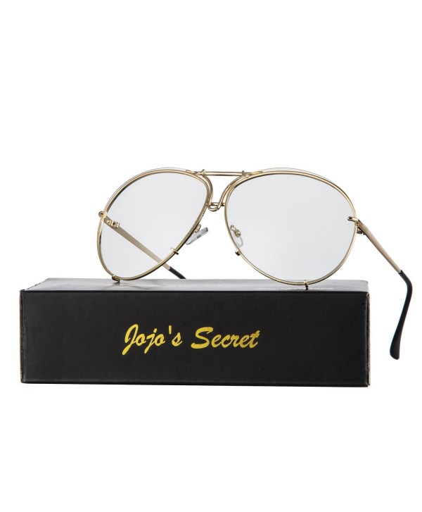 JOJOS SECRET Aviator Sunglasses Clear