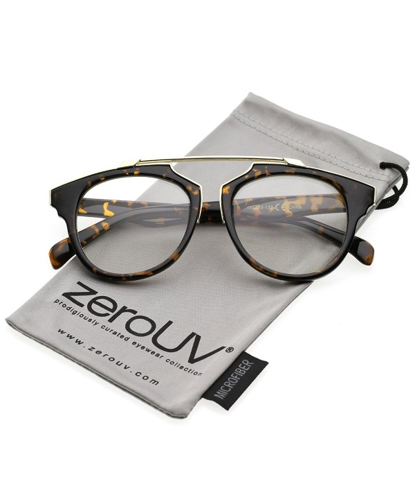 zeroUV Modern Aviator Eyeglasses Tortoise Gold