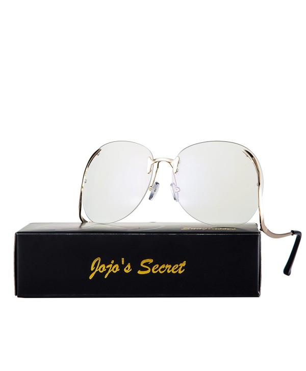 JOJOS SECRET Oversized Rimless Sunglasses