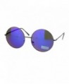 Hippie Circle mirrored Sunglasses Gunmetal