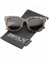 zeroUV Oversize Tortoise Sunglasses Grey Block Tortoise