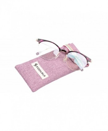 SOOLALA Stylish Clubmaster Eyeglasses Semi rimless