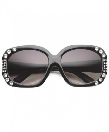 zeroUV Rhinestone Embellished Oversize Sunglasses