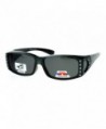 SA106 Rhinestone Polarized Rectangular Sunglasses