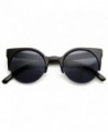 zeroUV Fashion Semi Rimless Circle Sunglasses