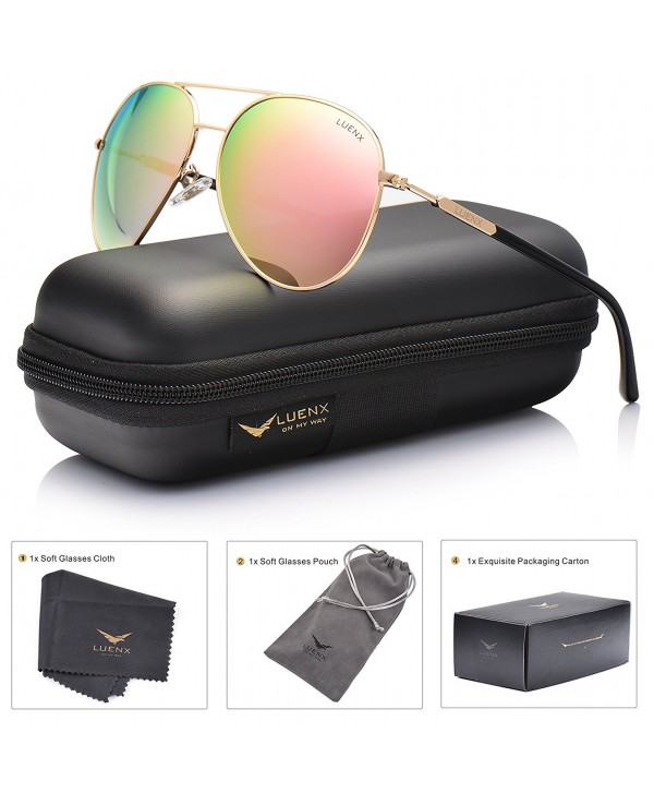 Aviator Sunglasses Womens Polarized Mirror with Case - UV 400 ...