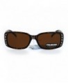 Polarized Rhinestone Rectangular Designer Sunglasses
