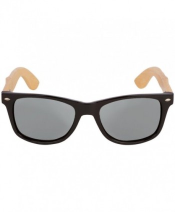 WOODIES Bamboo Sunglasses Silver Mirror