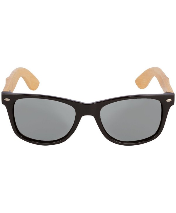 WOODIES Bamboo Sunglasses Silver Mirror