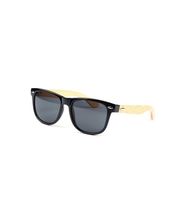 Wayfarer Sunglasses Bamboo Temples Mirrored