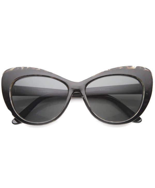 zeroUV Oversize Two Toned Sunglasses Black Grey Spot