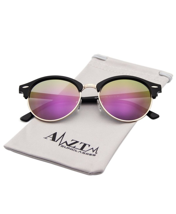 AMZTM Semi rimless Wayfarer Sunglasses Polarized