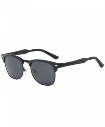 Galulas Semi rimless Clubmaster Sunglasses Reflective