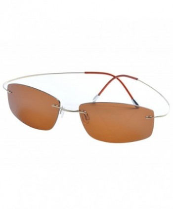 Ding rimless titanium polarized Sunglasses