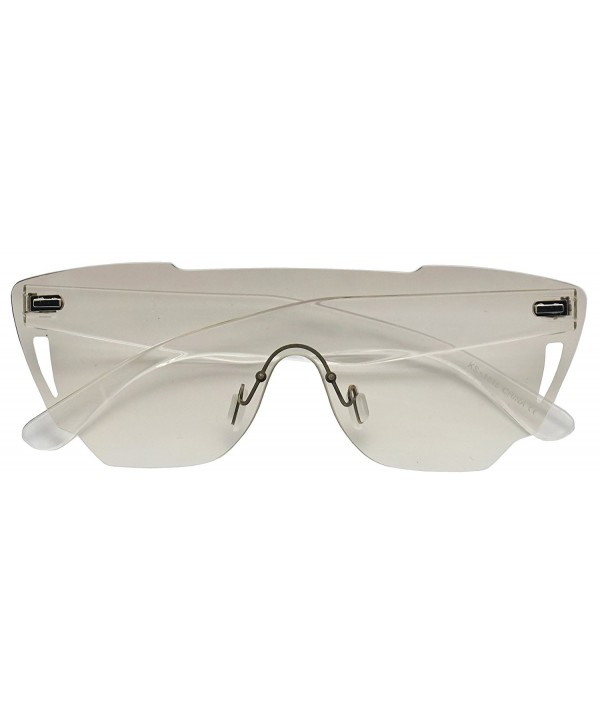 Colorful Oversize Rimless Sunglasses Transparent