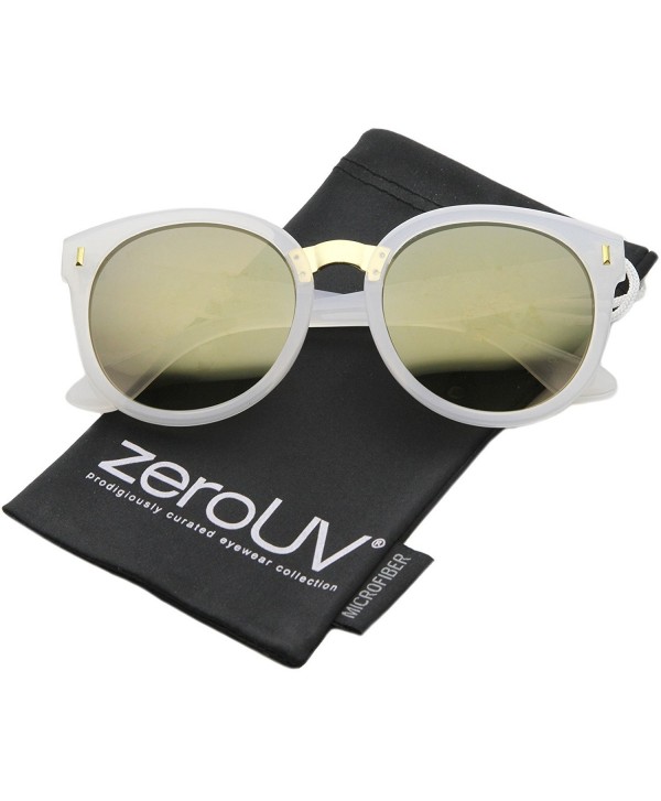 zeroUV Fashion Oversize Sunglasses White Gold