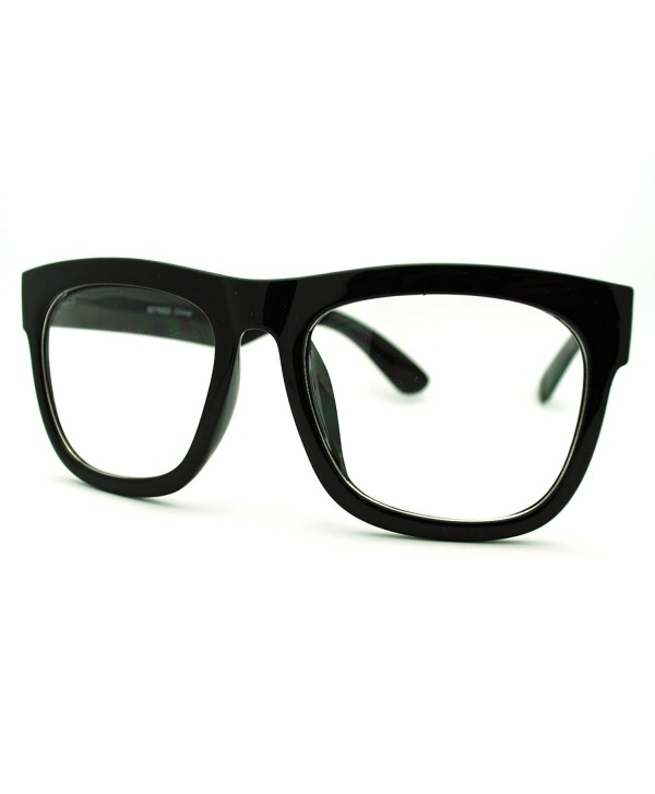 Black Oversized Square Glasses Thick