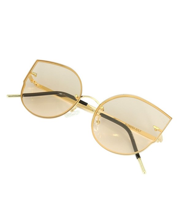 Alondra Kolt Oversize Sunglasses LIGHTORANGE