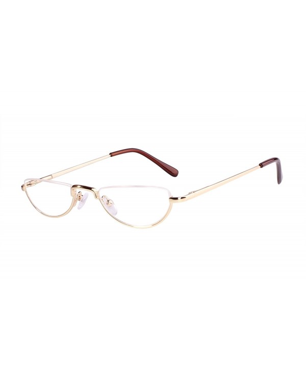 Half Moon Readers Half Rimless Reading Glasses - Gold - CB182EZ094O