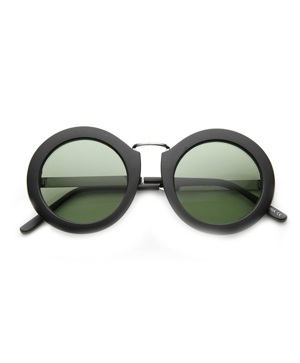 zeroUV Oversized Two Toned Sunglasses Matte Black Chrome