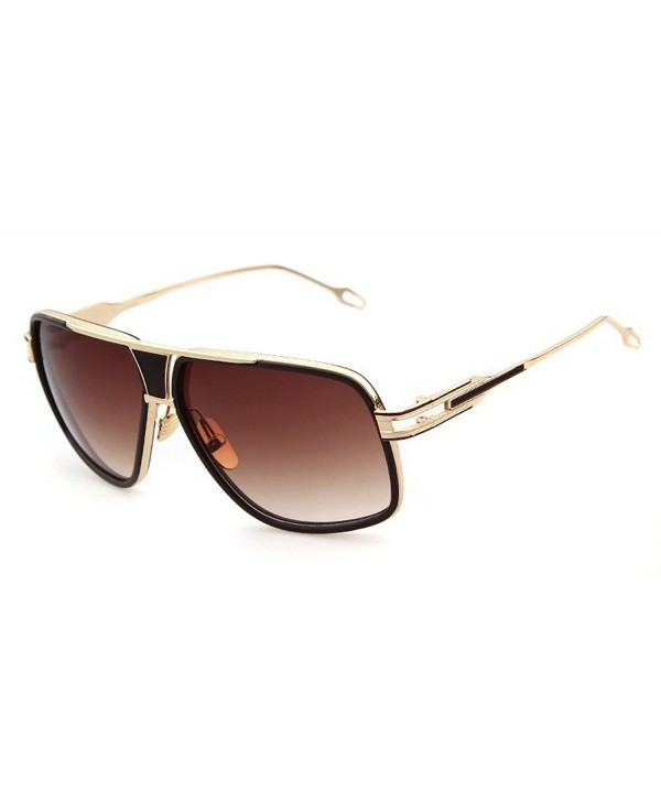 Flowertree%C2%AE Plastic Aviator Sunglasses C6 brown