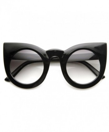 zeroUV Oversized Sunglasses Shiny Black Lavender