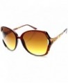 zeroUV Designer Oversized Sunglasses Brown Tortoise