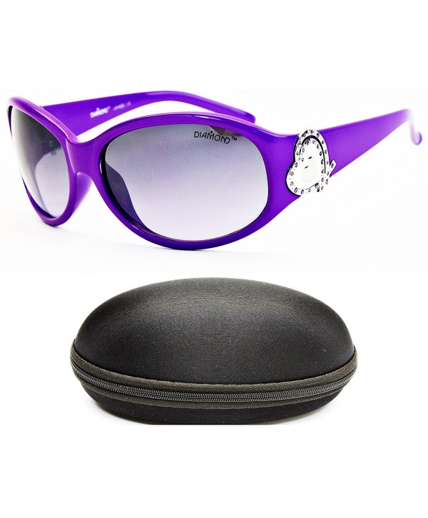 Diamond Eyewear Rhinestones Sunglasses Purple Smoked