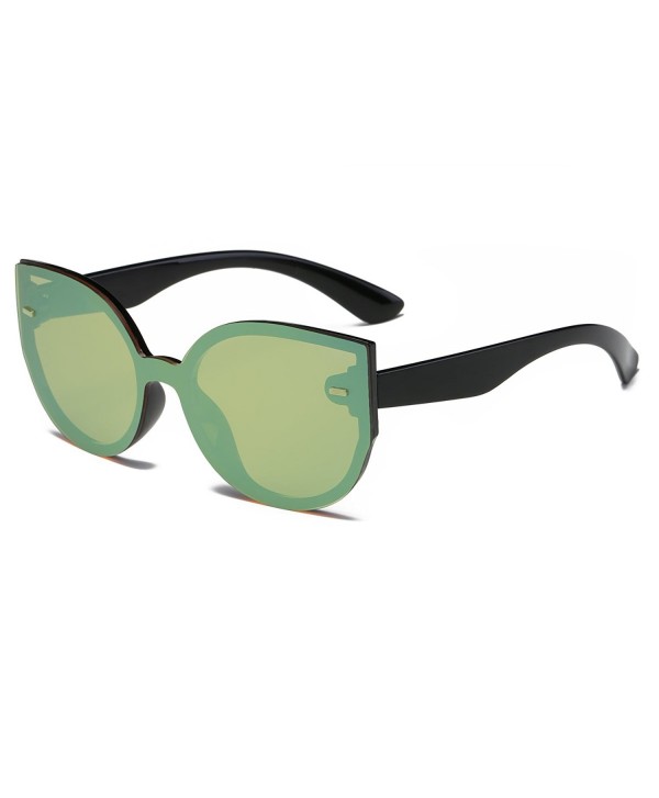 Amomoma Rimless Sunglasses Oversized Mirrored