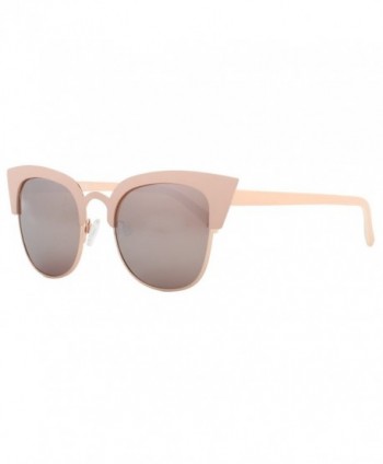 Pointed Semi Rimless Sunglasses Polarized 86594A