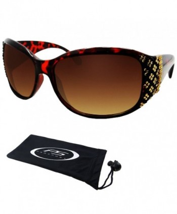 Black Crystal Sunglasses Brown Tortoise