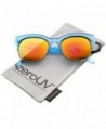 zeroUV Half Frame Two Toned Sunglasses Blue Gunmetal