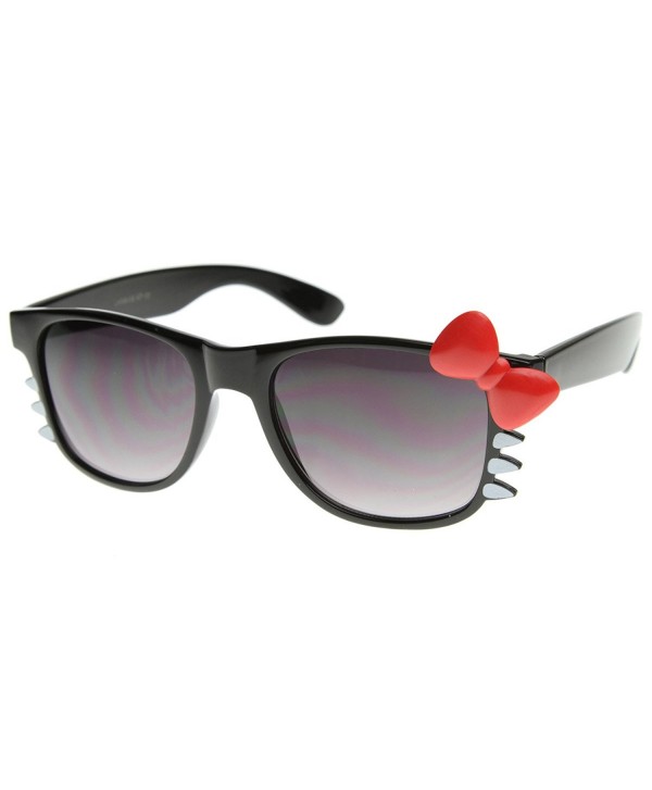 zeroUV Fashion Sunglasses Whiskers Red Bow