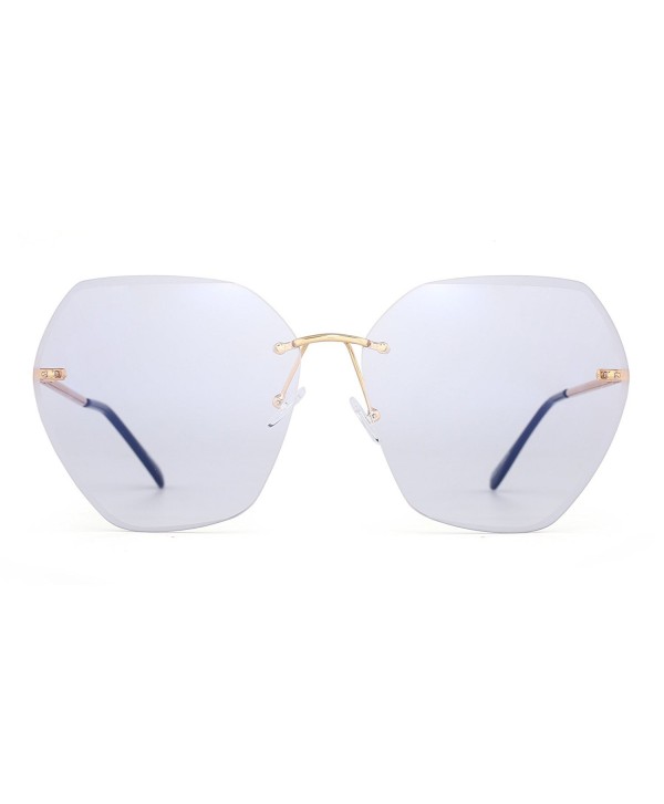 Oversize Rimless Gradient Sunglasses Eyeglasses