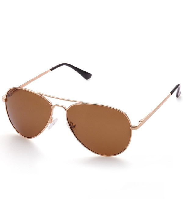 Polarized Aviator Sunglasses Women - Polarized Gold Frame Brown Lens ...