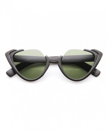 zeroUV Fashion Semi Rimless Sunglasses Matte Black