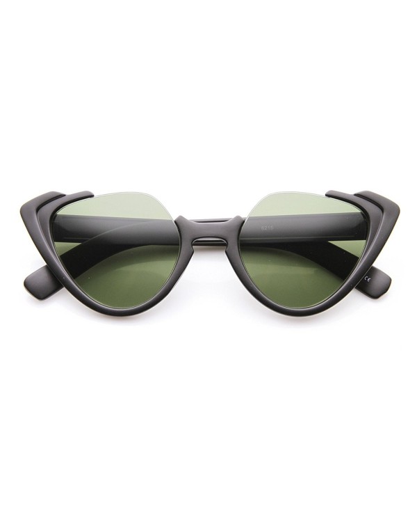 zeroUV Fashion Semi Rimless Sunglasses Matte Black