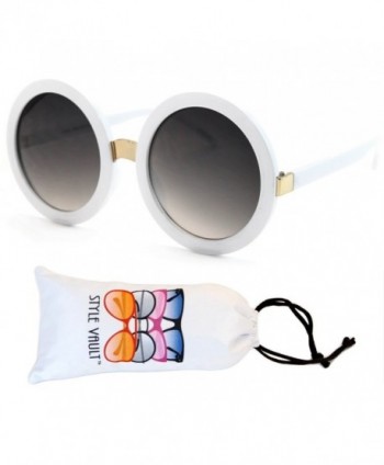 Style Vault Oversized Sunglasses White smoked