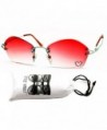 Style Vault Rhinestone Sunglasses Silver red