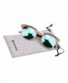 SOOLALA Clubmaster Semi Rimless Sunglasses Tortoise